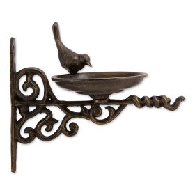 Wall-Mounted Cast Iron Scrolled Bird Feeder