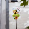 Metal Thermometer Garden Stake - Bee