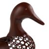 Open Geometric Frame Metal Duck Sculpture