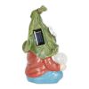 Meditating Leaf-Hat Gnome Solar Garden Light