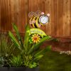 Metal Thermometer Garden Stake - Bee