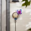 Metal Thermometer Garden Stake - Butterfly