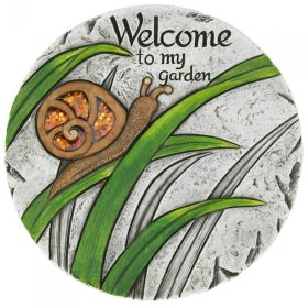 Welcome to My Garden Snail Cement Garden Stepping Stone