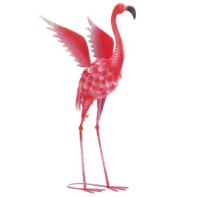 Flying Flamingo Metal Garden Decor Head Up - 27.5 inches