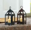 Contemporary Copper Candle Lantern - 9 inches