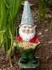 Solar Light-Up Gnome Bird Feeder