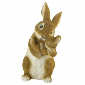 Mother and Baby Bunny Rabbit Bonding Time Figurine