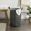 PE-Coated Woven Paper Bin with Black Chevrons - 20 inches