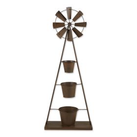 Metal Windmill Plant Stand