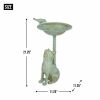 Cat and Bird Aluminum Birdbath