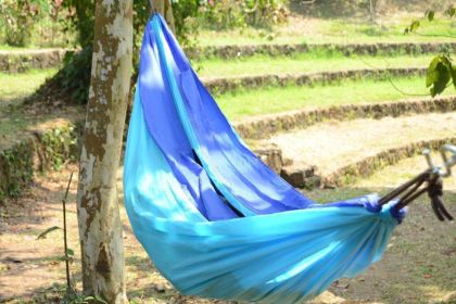 Parachute Expedition Hammock - Double (Color: Navy and Light Blue)