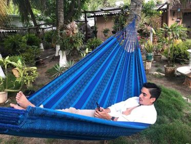 Premium Brazilian Style Double Hammock (Color: rosapreta)