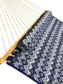 Quilted Hammock - Deluxe (Color: blue-white-patterns)